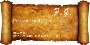 Polzer Gréta névjegykártya